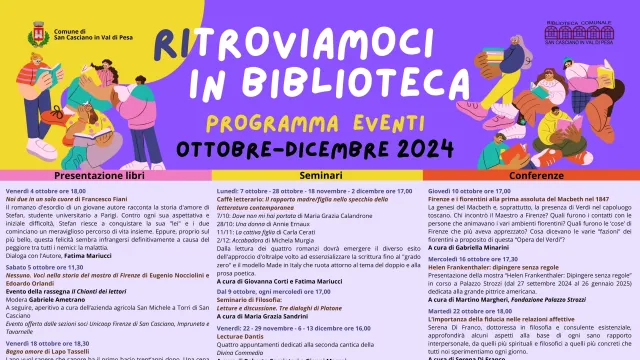 Programma eventi biblioteca 2024